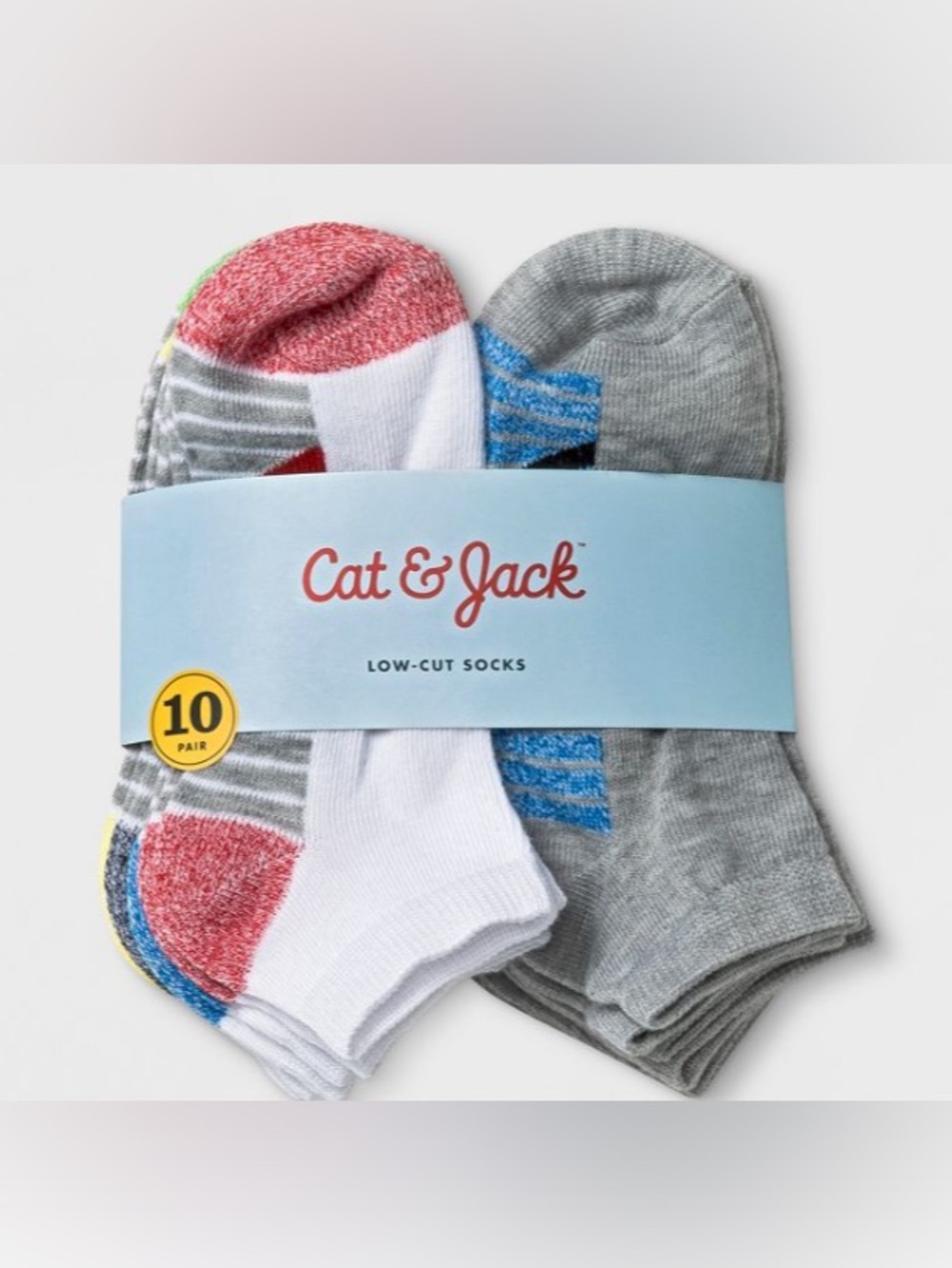Cat & Jack Low-Cut Socks - 10 Pack Sz S